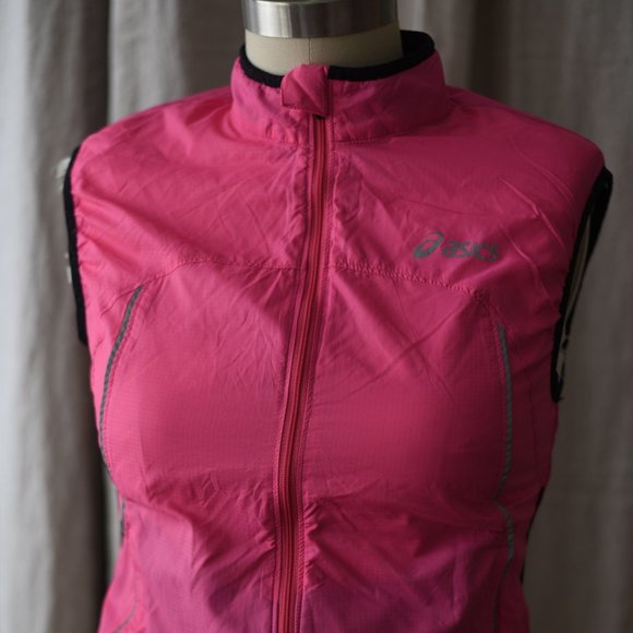 Asics Jackets & Blazers - Asics Pink Running Vest Sz S